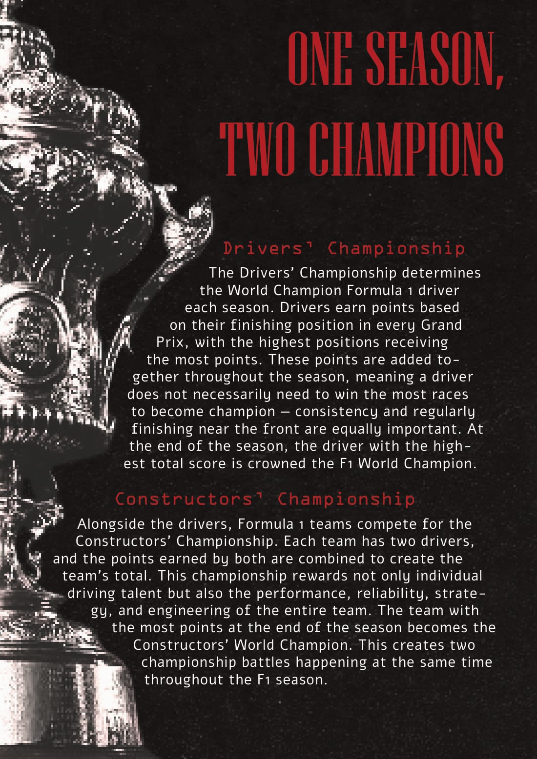 Pole Position magazine, one season, two champions page